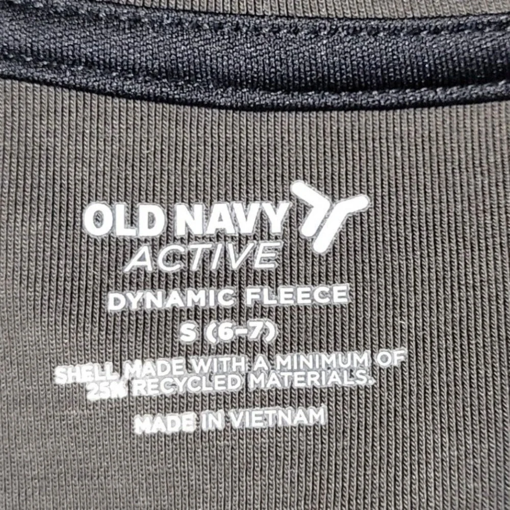 Old Navy Active Boys Small 6 7 Gray Jacket Dynamic Fleece Zip Hoodie NWT New
